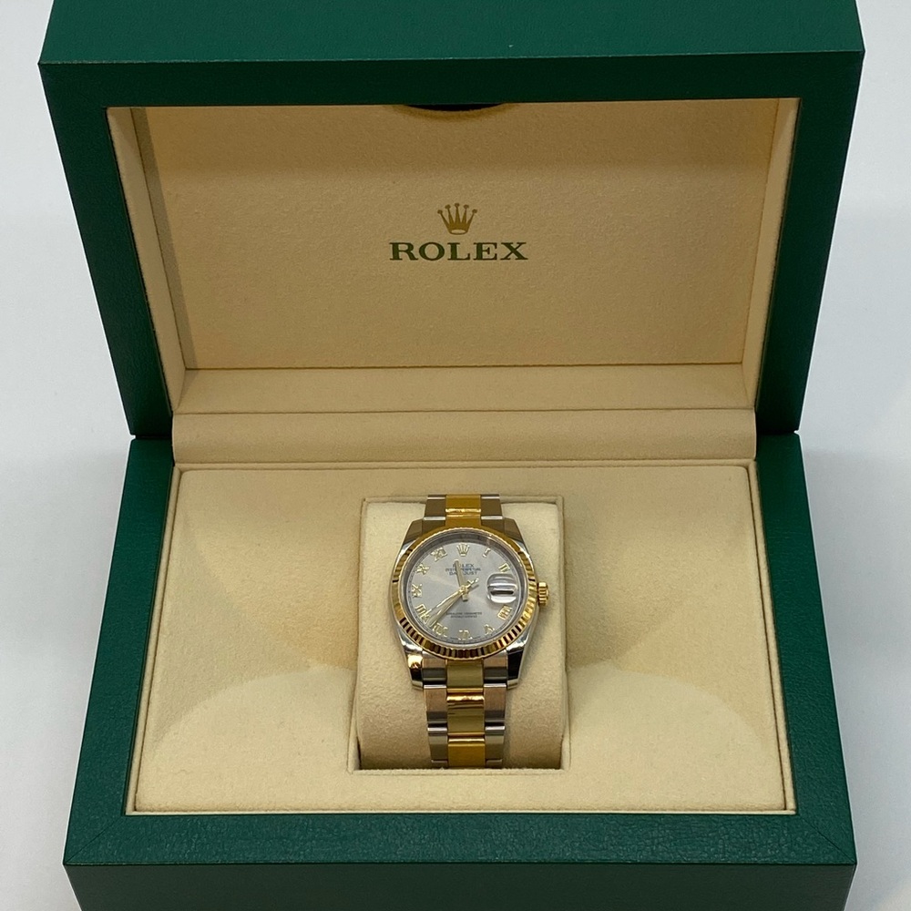 Rolex Datejust 36 GrayOyster, 36 mm, Oystersteel and yellow gold